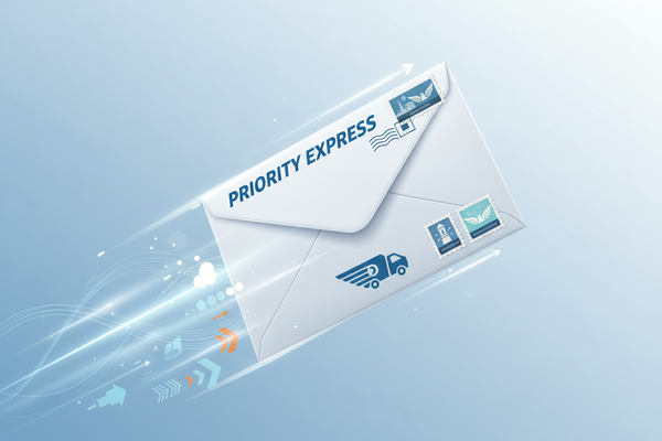 an envlope being sent 